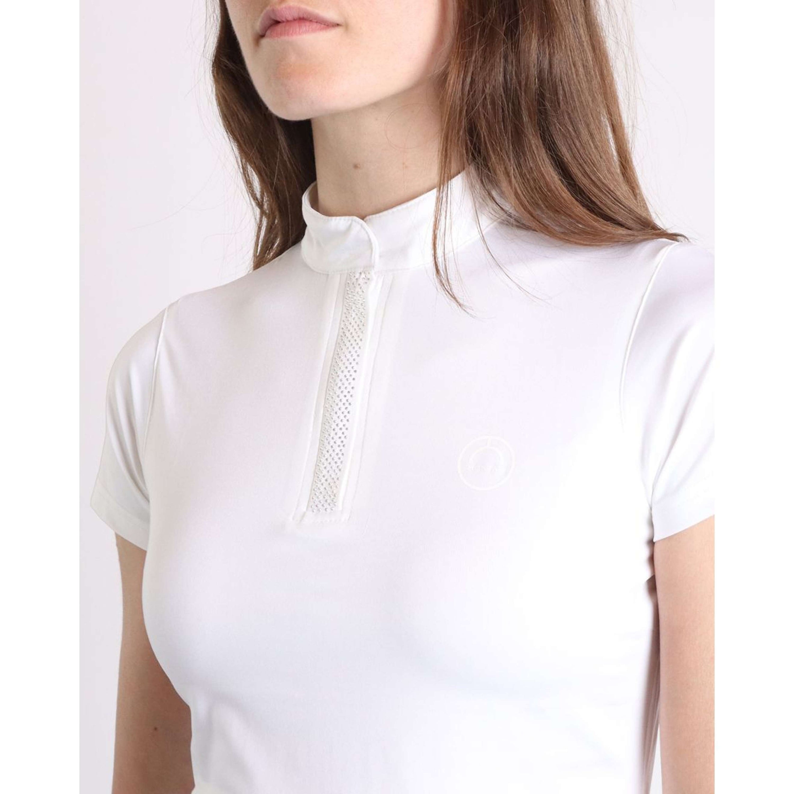 Montar Shirt Briella Crystal Short Sleeves White