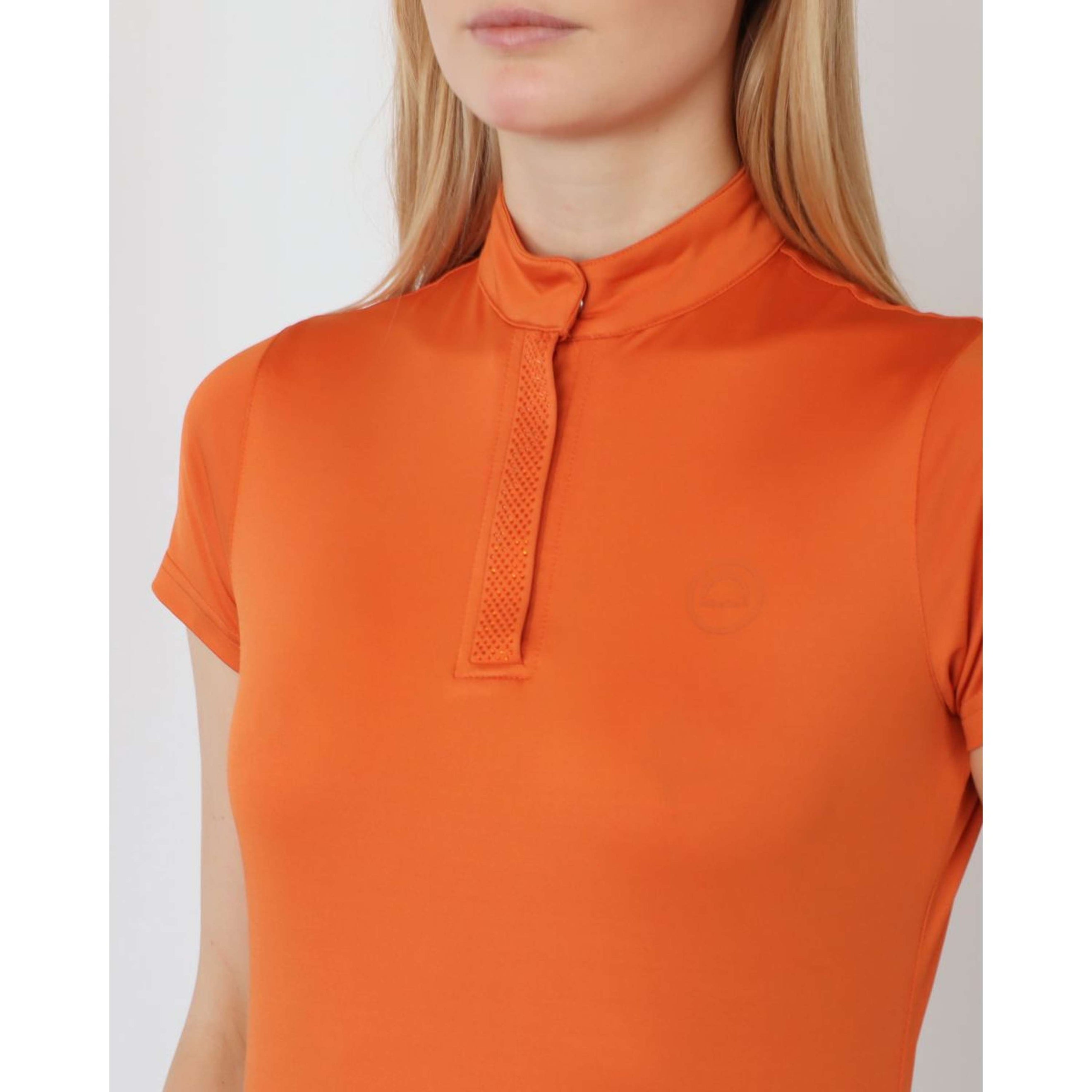 Montar Shirt Briella Crystal Short Sleeves Burnt Orange