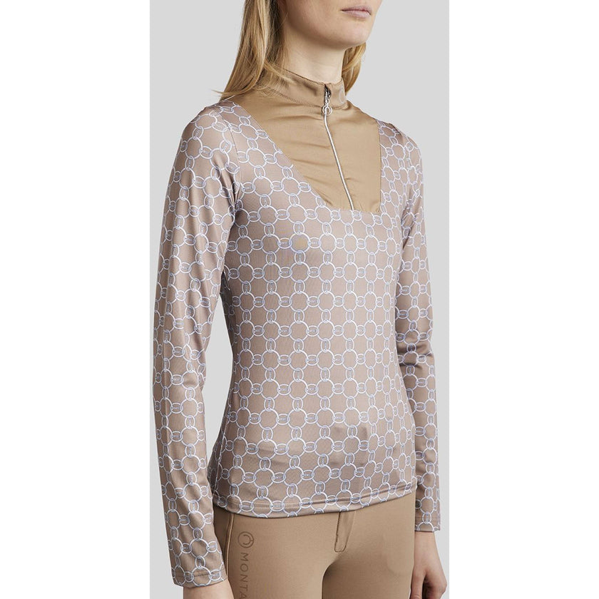 Montar Shirt MoChain Prined Long Sleeves Latte