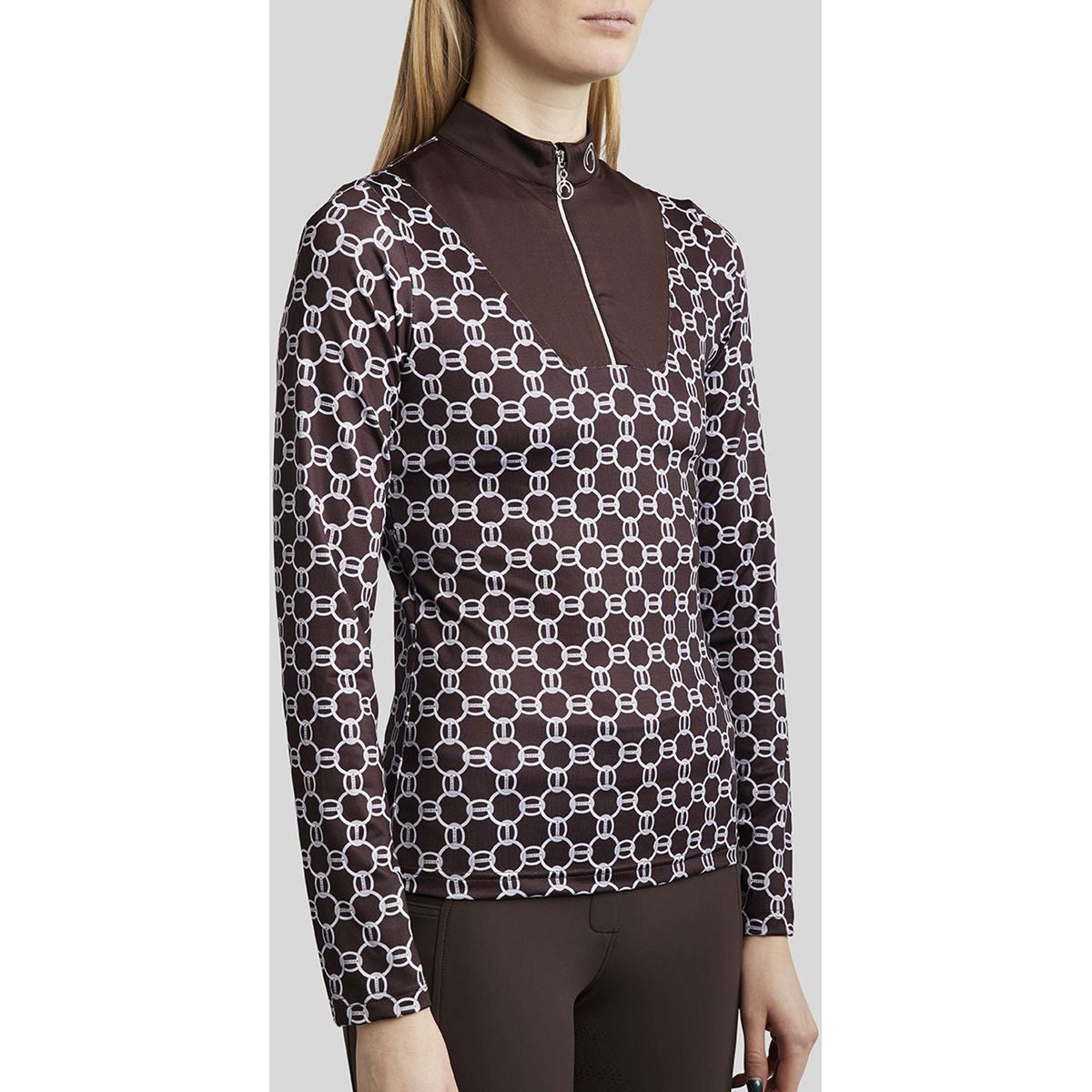 Montar Shirt MoChain Prined Long Sleeves Brown