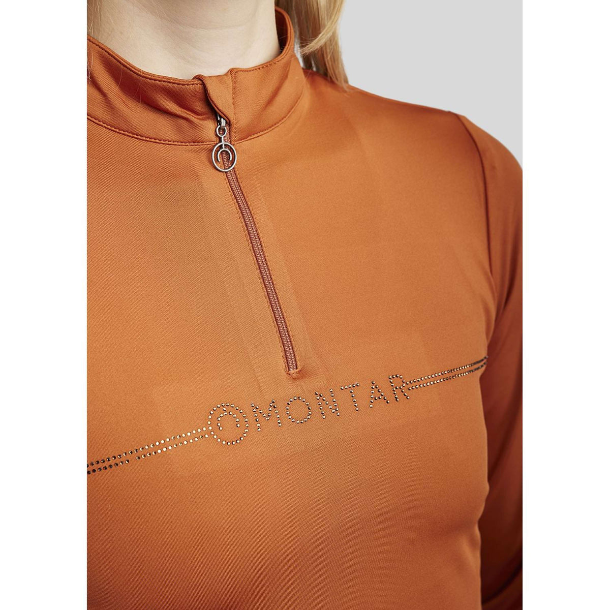 Montar Shirt MoAviana Crystal Logo Long Sleeves Bronze