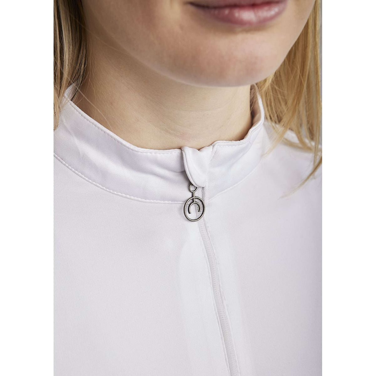 Montar Shirt MoAviana Crystal Logo Long Sleeves Off White