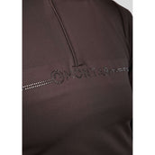 Montar Shirt MoAviana Crystal Logo Long Sleeves Brown