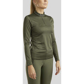 Montar Shirt MoAvina Caviar Crystal Deco Long Sleeves Pine Green