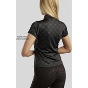 Montar Shirt MoAvina Monogram Caviar Crystal Deco Long Sleeves Black