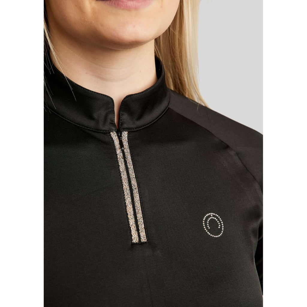 Montar Poloshirt MoLila Champagne Crystals Black