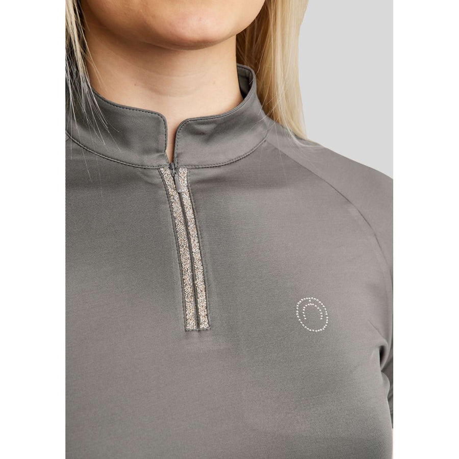 Montar Poloshirt MoLila Champagne Crystals Grey