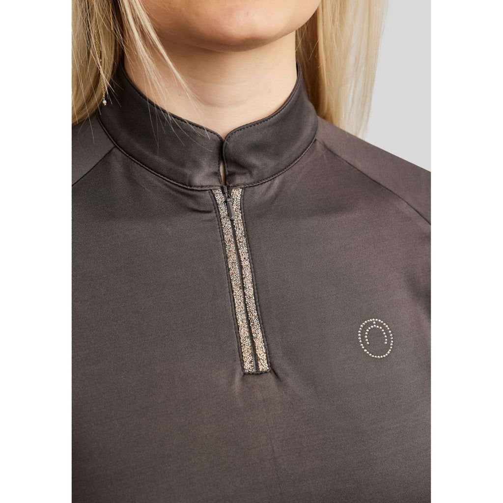 Montar Poloshirt MoLila Champagne Crystals Slate Grey