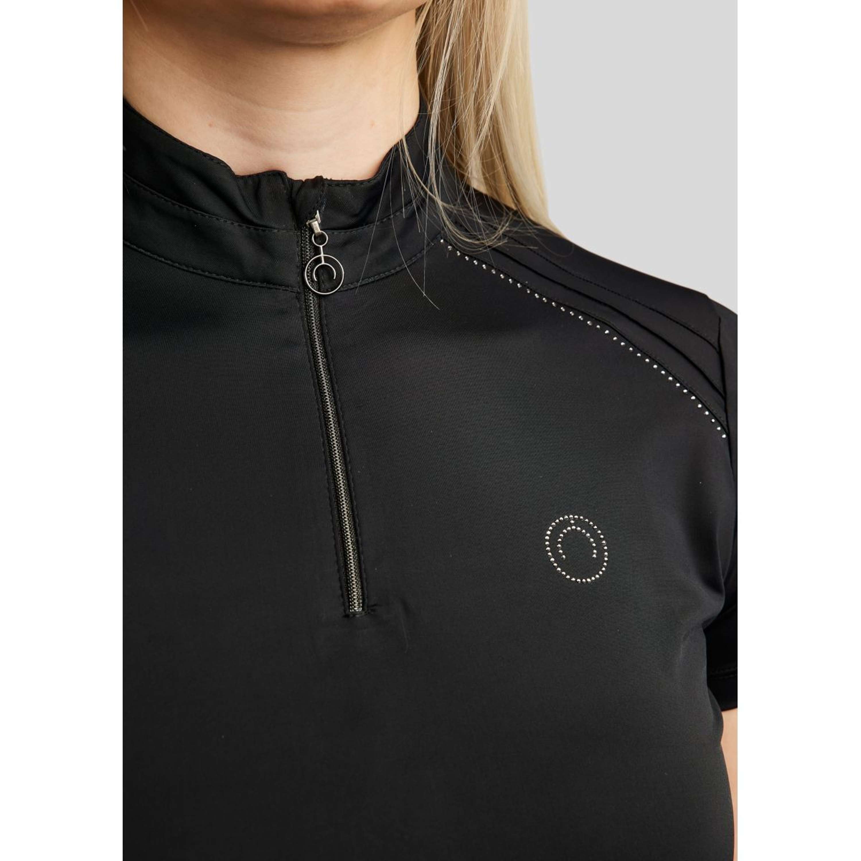 Montar Poloshirt MoPearl Pintuck Black