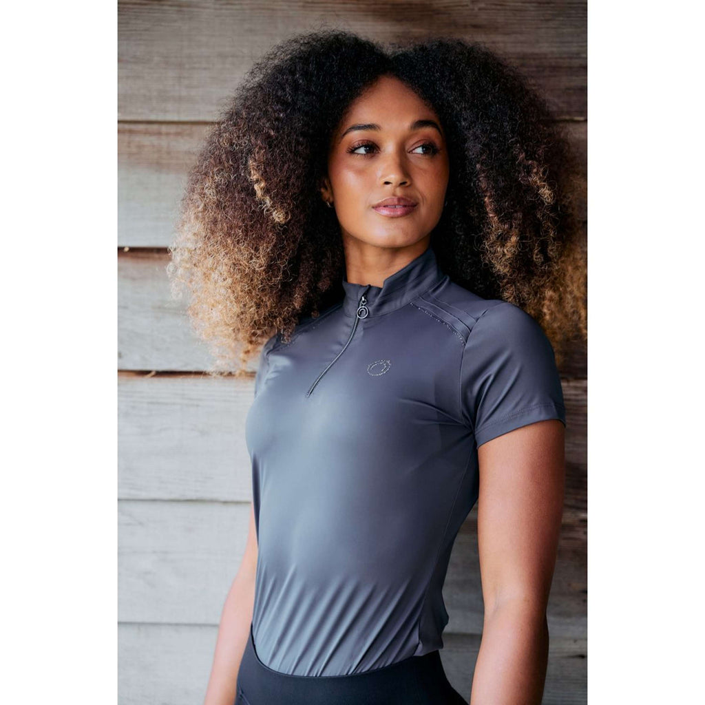 Montar Poloshirt MoPearl Pintuck Grey