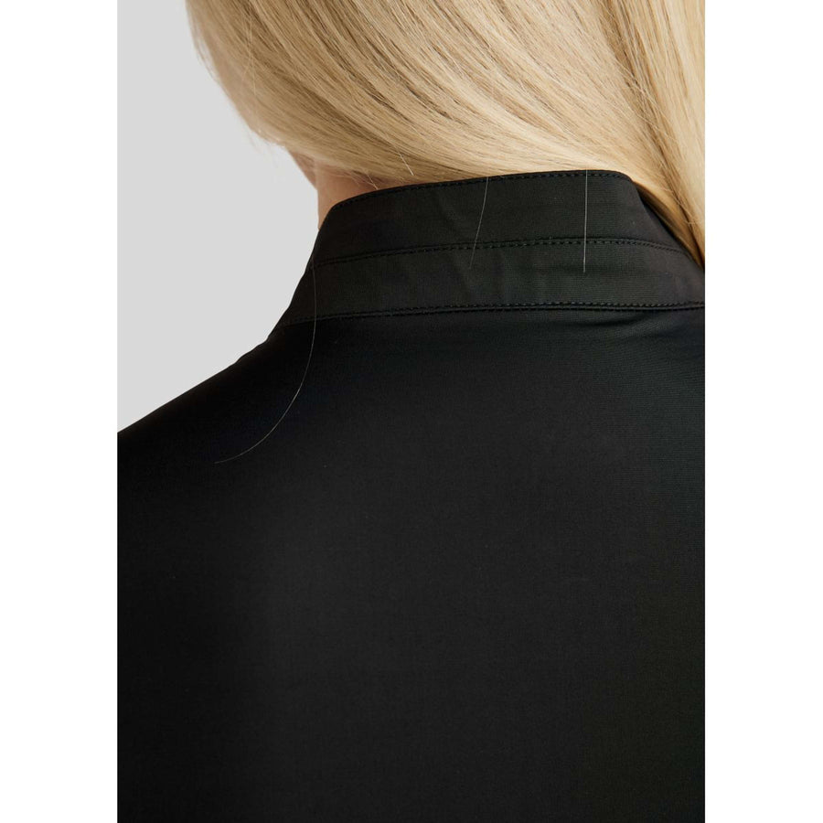 Montar Shirt MoPearl Pintuck Sleeveless Black