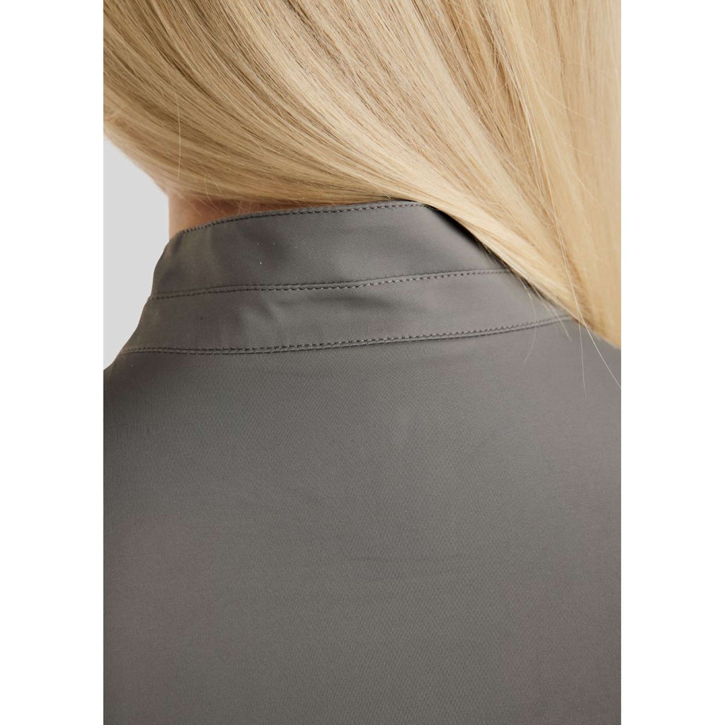Montar Shirt MoPearl Pintuck Sleeveless Grey