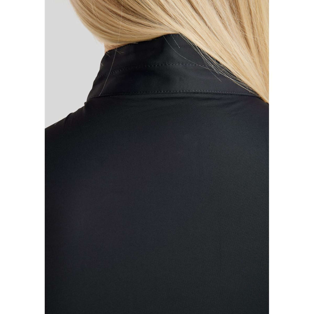 Montar Shirt MoPearl Pintuck Sleeveless Navy