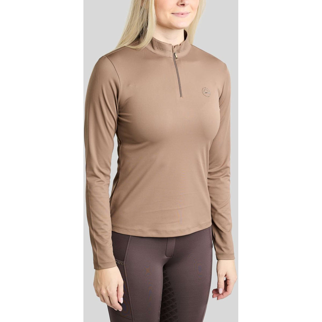 Montar Shirt MoEverline Golden Quartz Crystals Long Sleeves Nougat Brown