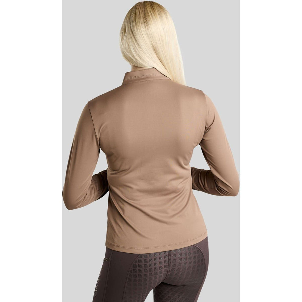 Montar Shirt MoEverline Golden Quartz Crystals Long Sleeves Nougat Brown