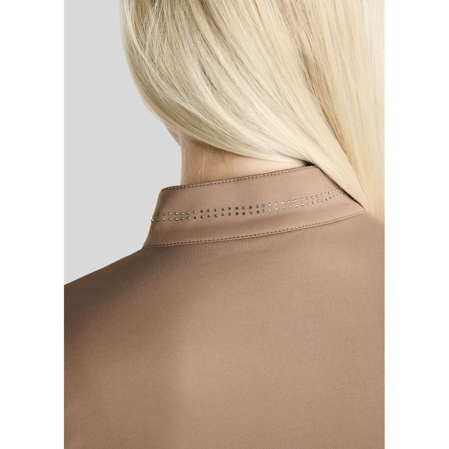 Montar Shirt MoEverline Golden Quartz Crystals Long Sleeves Nougat Brown