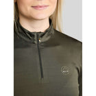 Montar Shirt MoEverline Golden Quartz Crystals Long Sleeves Forest Green
