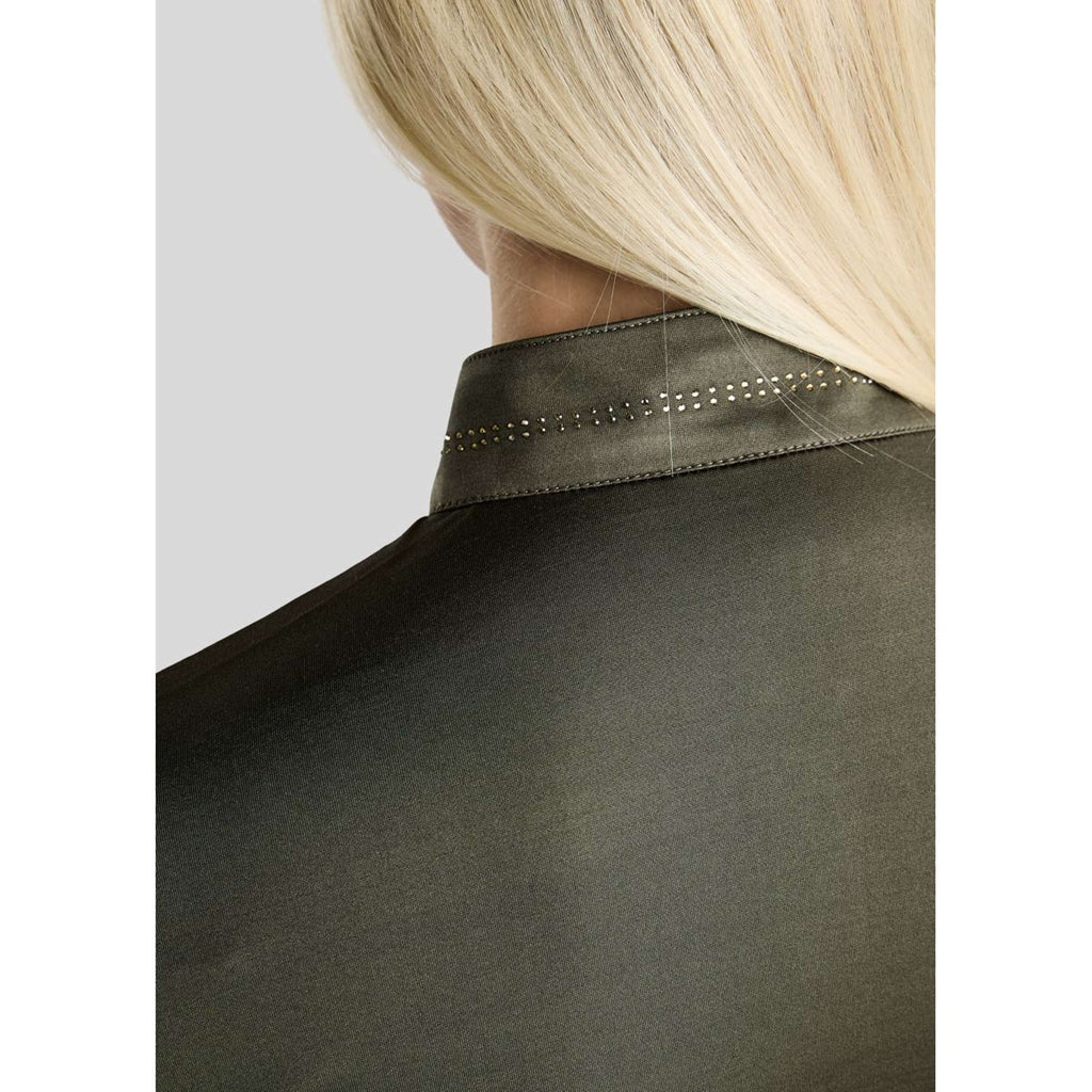 Montar Shirt MoEverline Golden Quartz Crystals Long Sleeves Forest Green