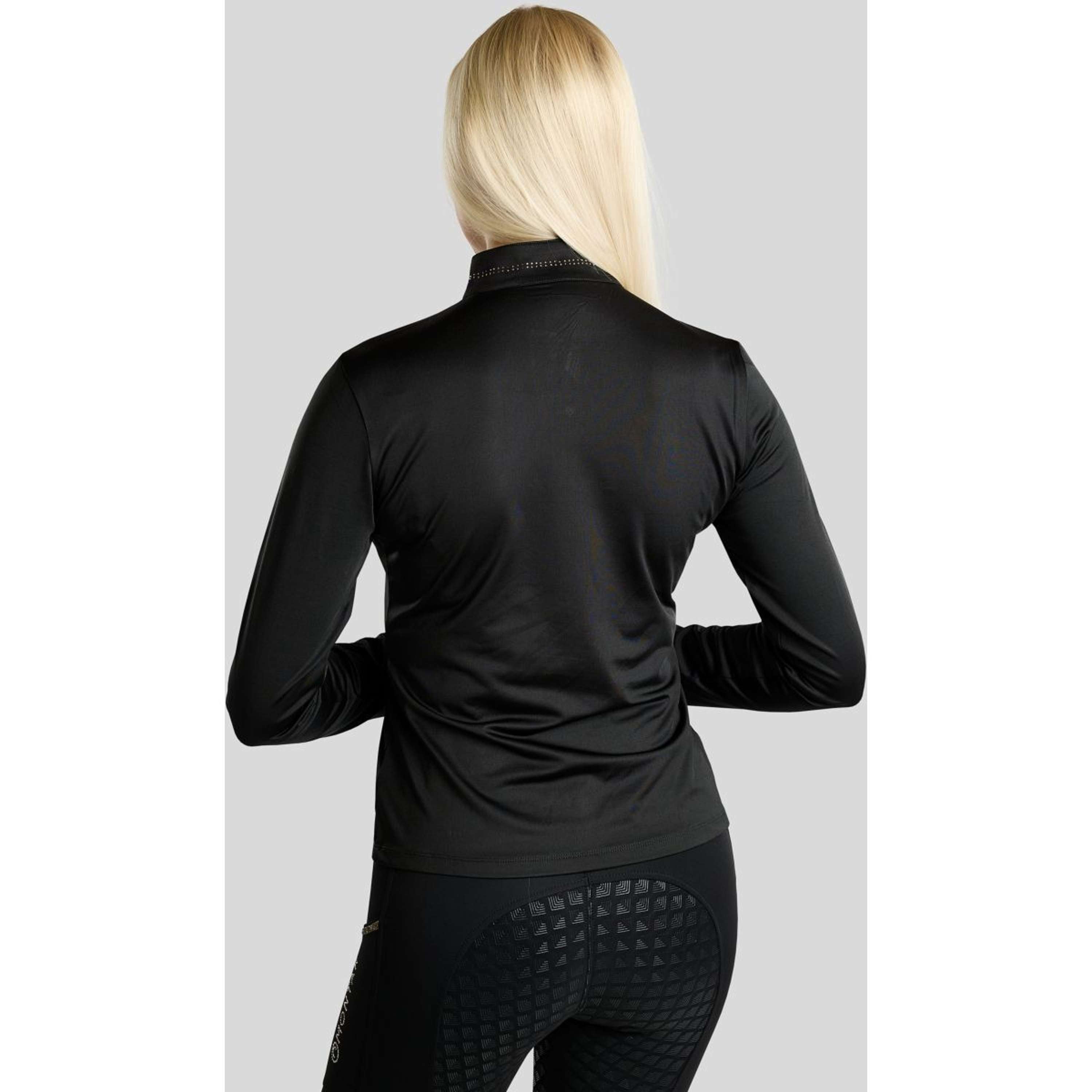 Montar Shirt MoEverline Golden Quartz Crystals Long Sleeves Black