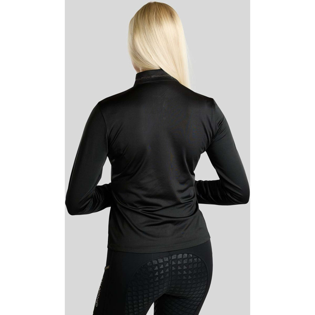 Montar Shirt MoEverline Golden Quartz Crystals Long Sleeves Black