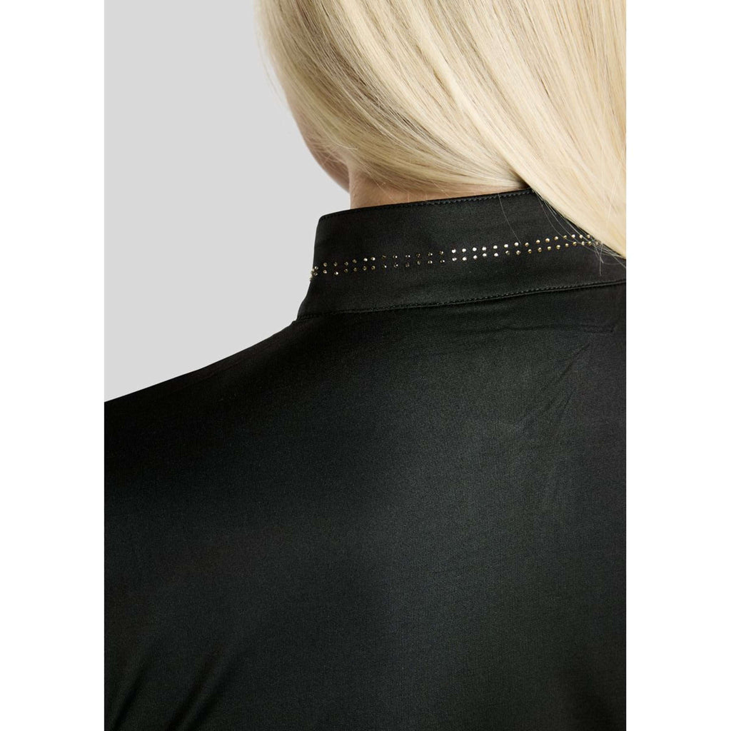Montar Shirt MoEverline Golden Quartz Crystals Long Sleeves Black