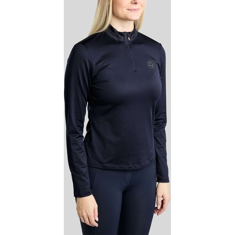 Montar Shirt MoEverline Golden Quartz Crystals Long Sleeves Navy
