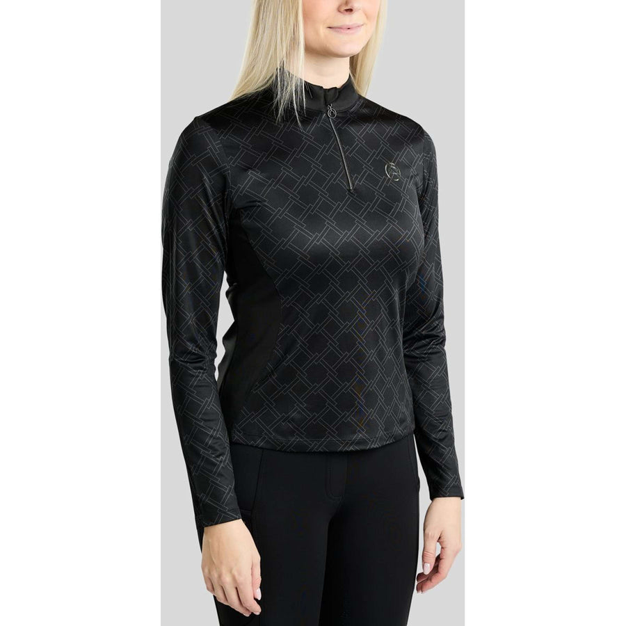 Montar Shirt MoLeia Lumber Check All Over Printed Long Sleeves Black