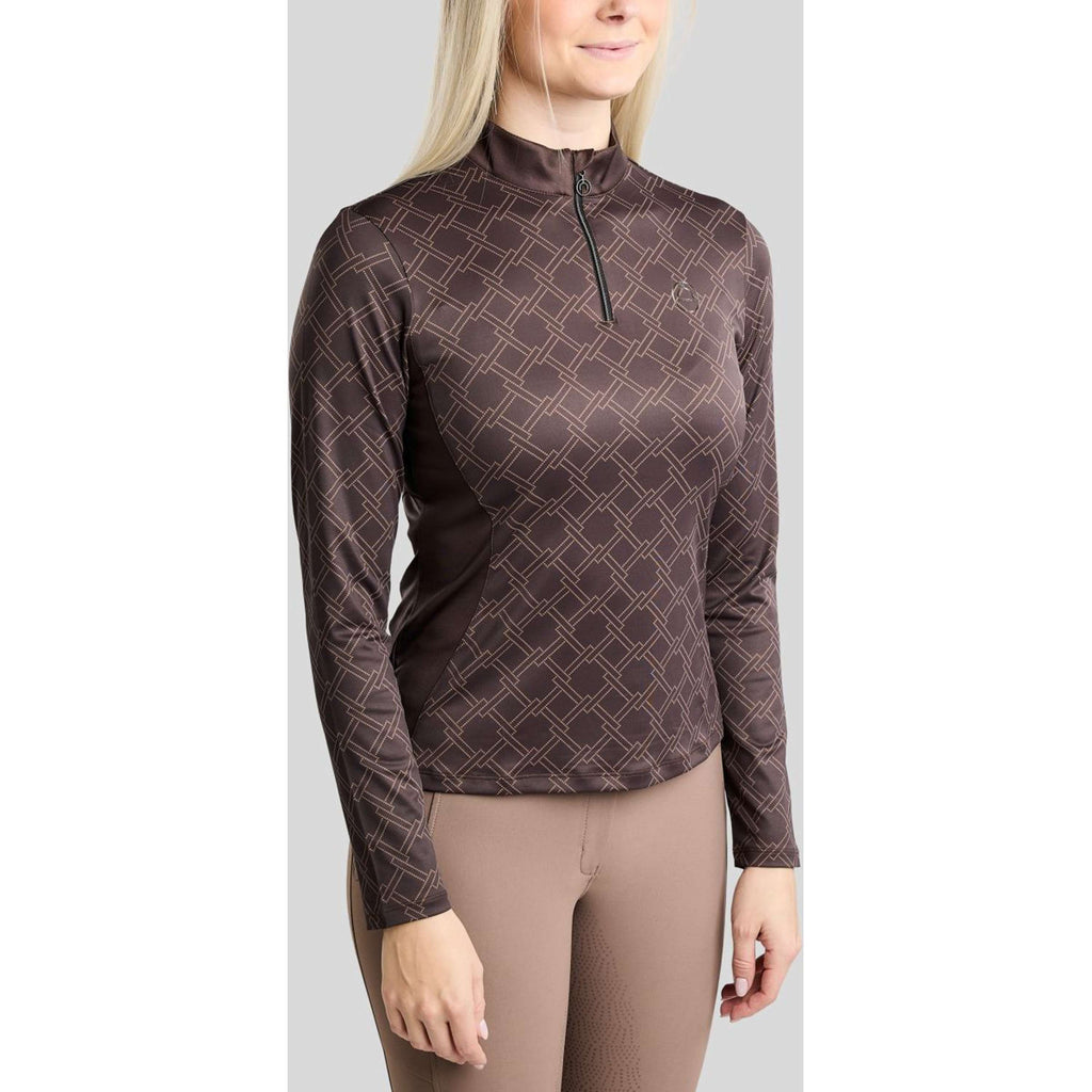 Montar Shirt MoLeia Lumber Check All Over Printed Long Sleeves Black Peony