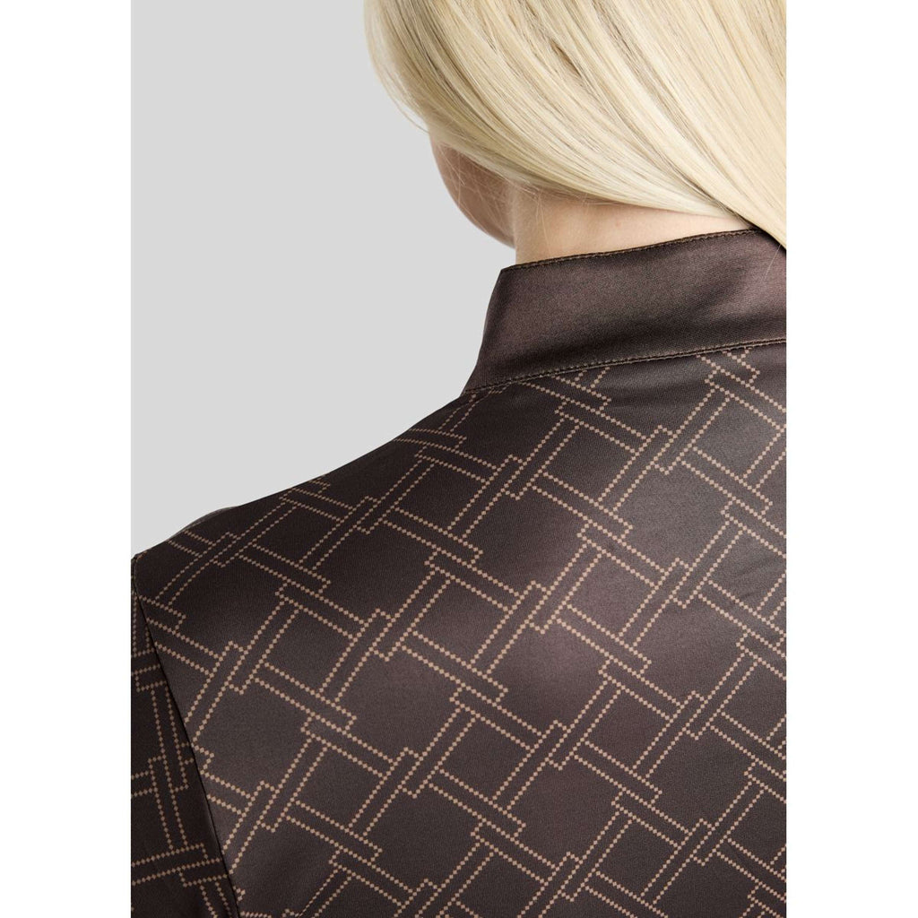 Montar Shirt MoLeia Lumber Check All Over Printed Long Sleeves Black Peony