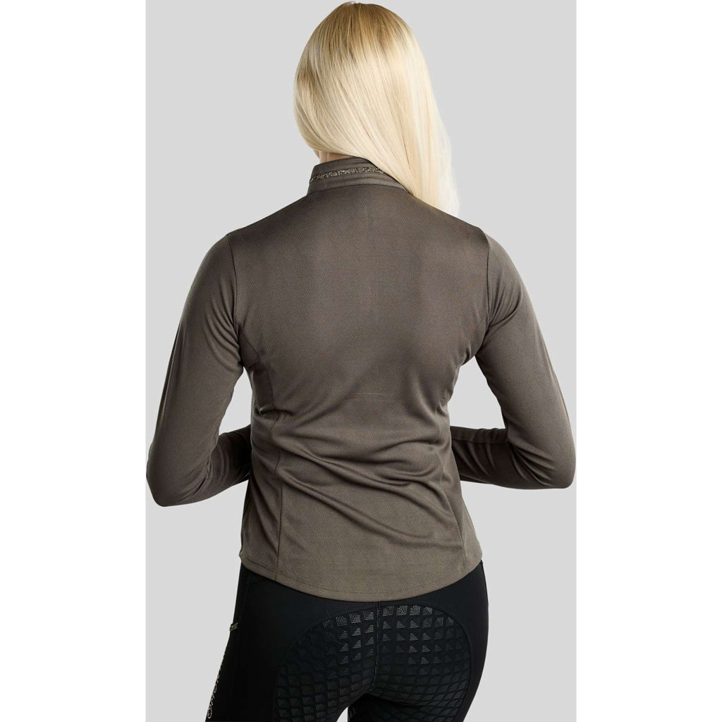 Montar Shirt MoEkta Jacquard Pattern Golden Quartz Long Sleeves Forest Green