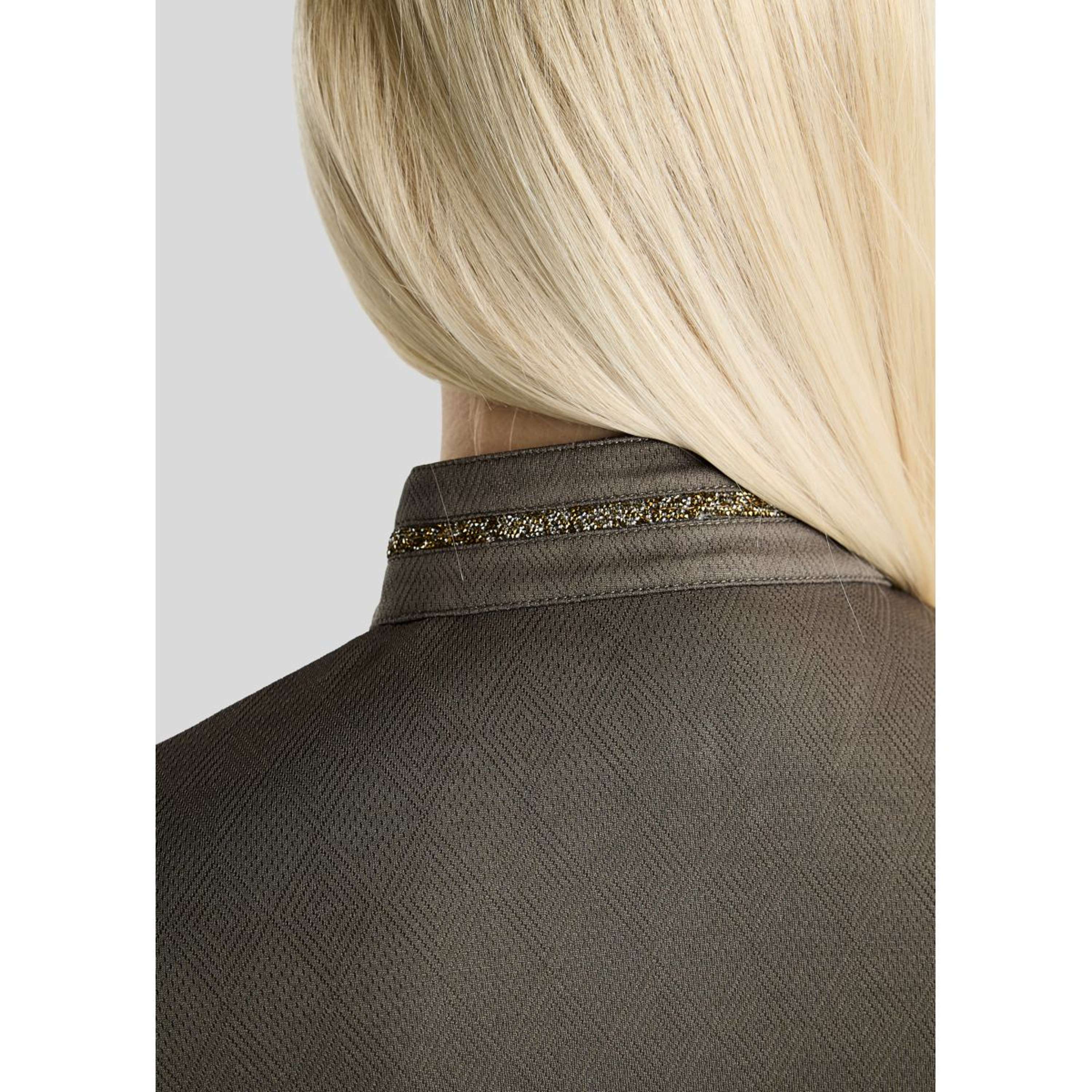 Montar Shirt MoEkta Jacquard Pattern Golden Quartz Long Sleeves Forest Green