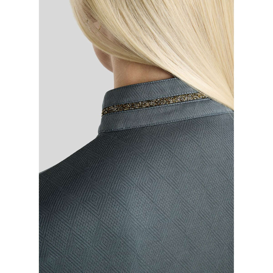 Montar Shirt MoEkta Jacquard Pattern Golden Quartz Long Sleeves Dark Slate