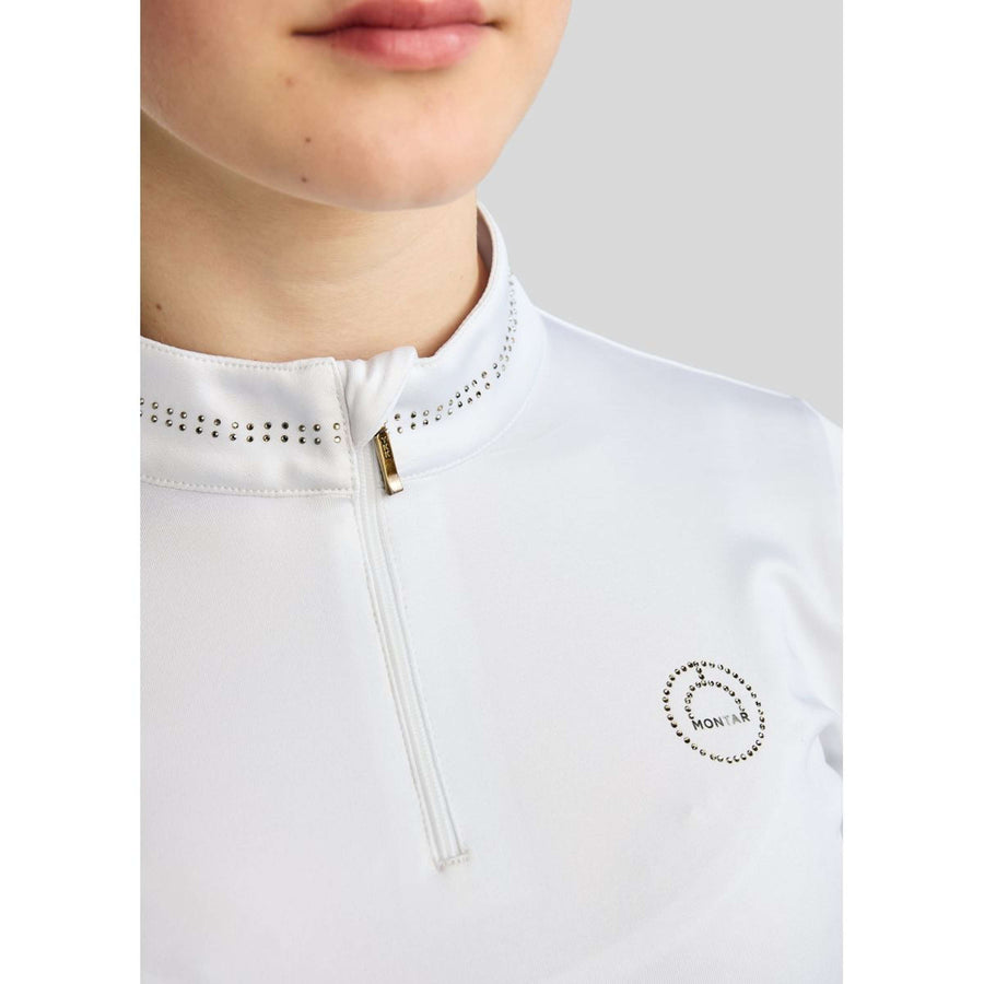 Montar Shirt MoEverline Golden Quartz Crystals Kids Long Sleeves White
