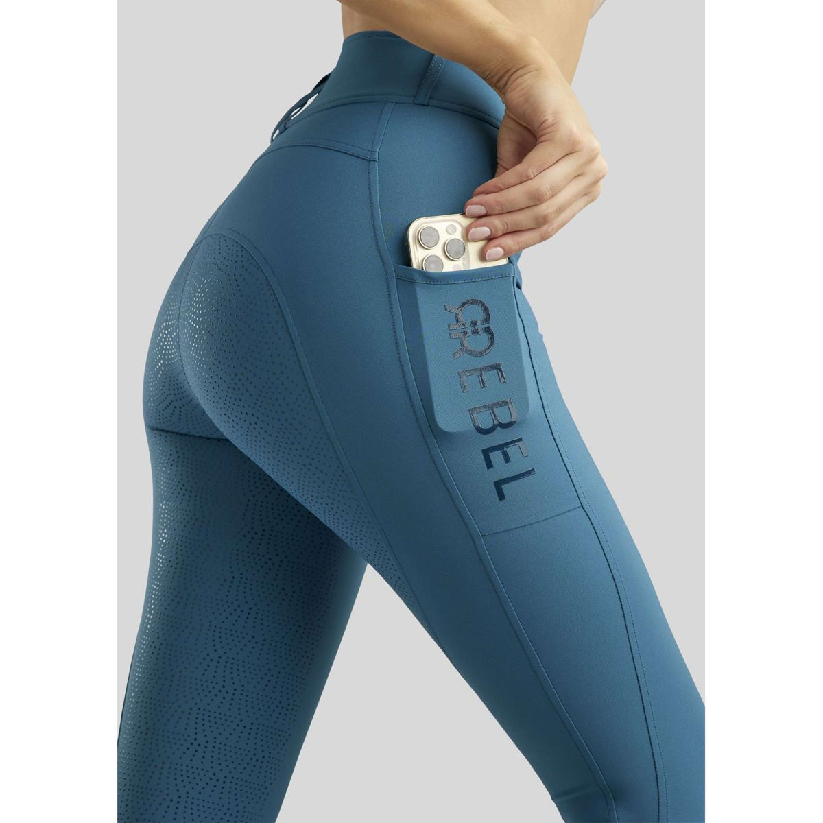 Rebel Breeches Highwaist Thigh Pocket Full Grip Petrol