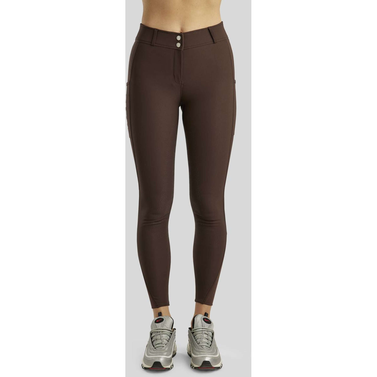 Rebel Breeches Highwaist Thigh Pocket Full Grip Brown