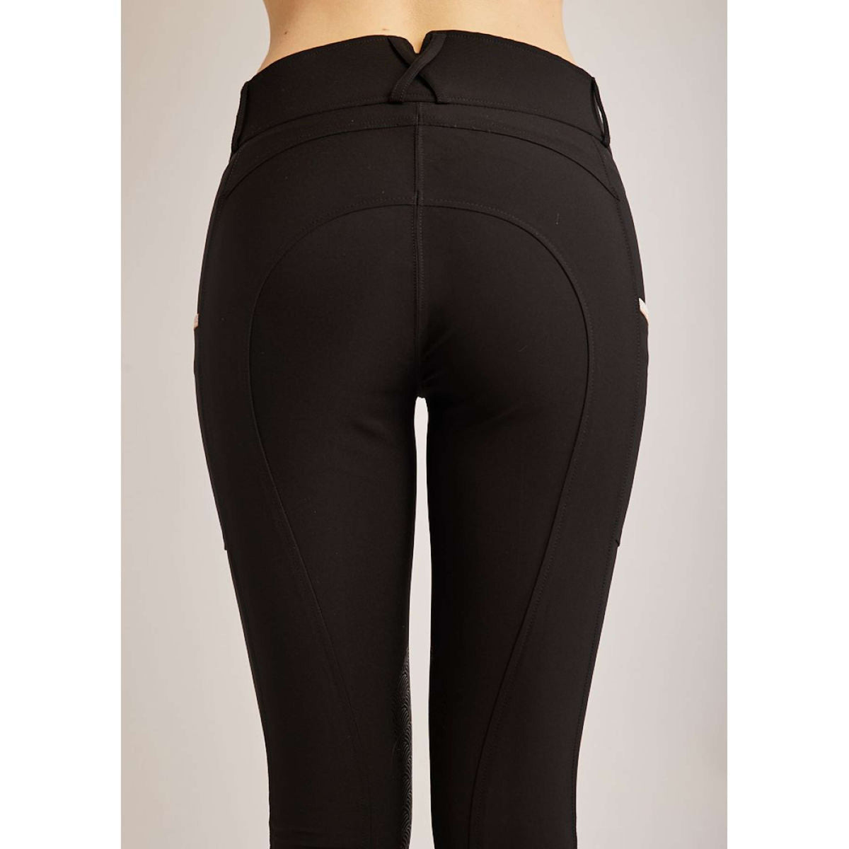 Rebel Breeches Tone in Tone Knee Grip Black