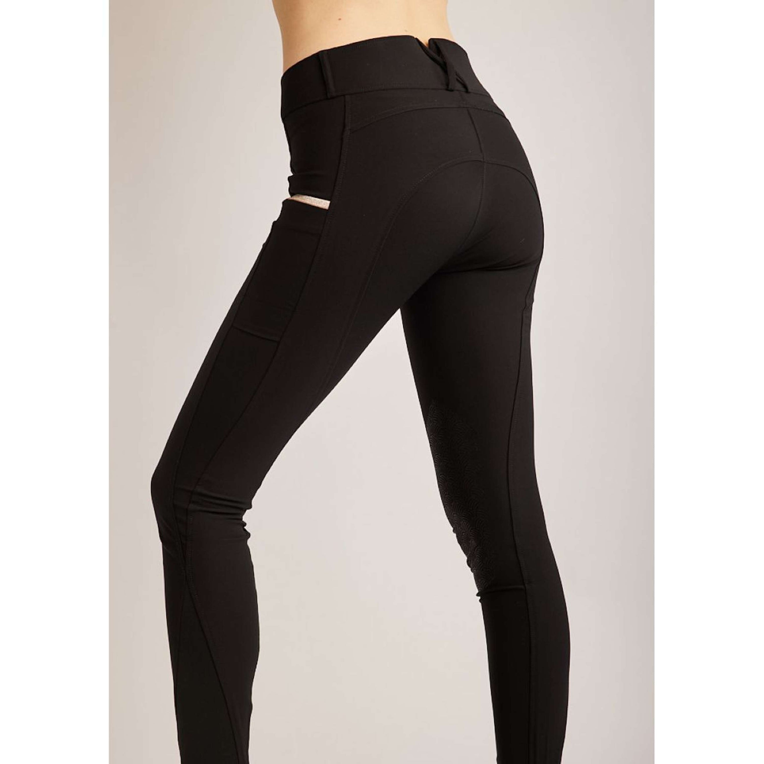 Rebel Breeches Tone in Tone Knee Grip Black