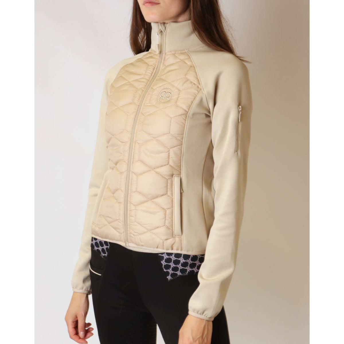 Rebel Jacket Cube Quilted Hybrid Beige