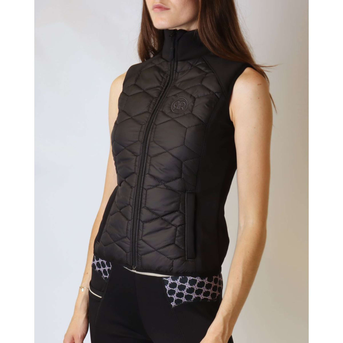 Rebel Bodywarmer Cube Quilted Hybrid Black