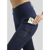 Rebel Riding Legging Beltloops Rosegold Crystals Full Grip Navy