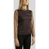 Rebel Poloshirt Block Colored Long Sleeves Brown