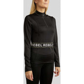 Rebel Shirt Logo Printed Shiny Coated Fabric Black