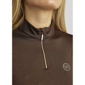 Rebel Shirt Baselayer Rosegold Crystals Brown