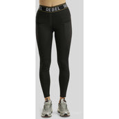 Rebel Riding Legging Logo Elastic Waistband Full Grip Black