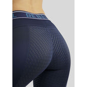 Rebel Riding Legging Logo Elastic Waistband Full Grip Navy