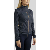 Rebel Jacket Softshell Rosegold Crystals Navy