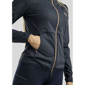 Rebel Jacket Softshell Rosegold Crystals Navy