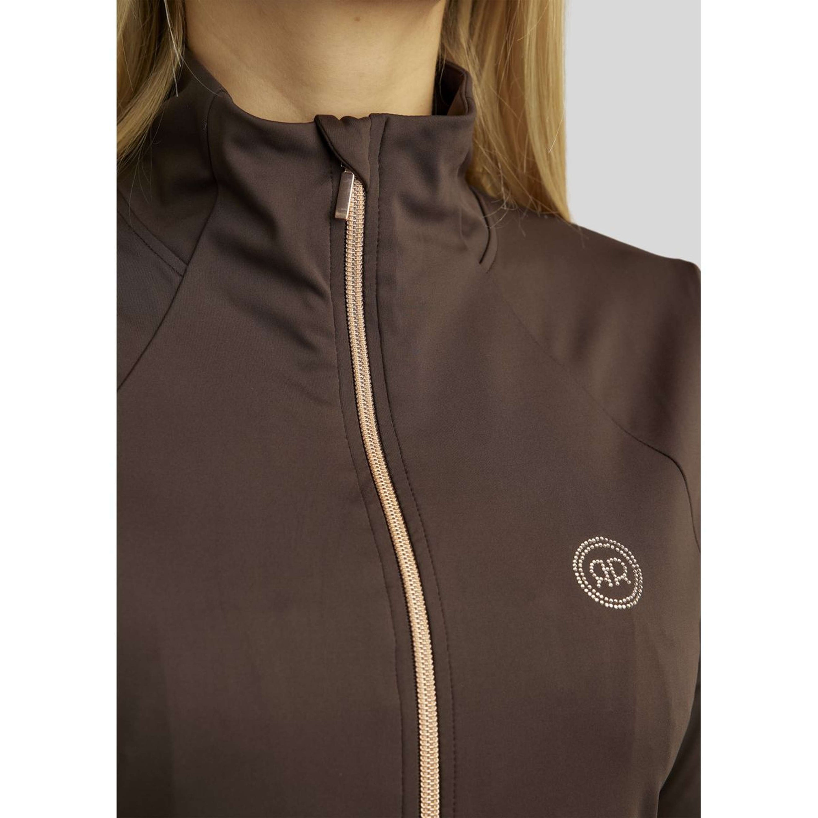 Rebel Jacket Softshell Rosegold Crystals Brown