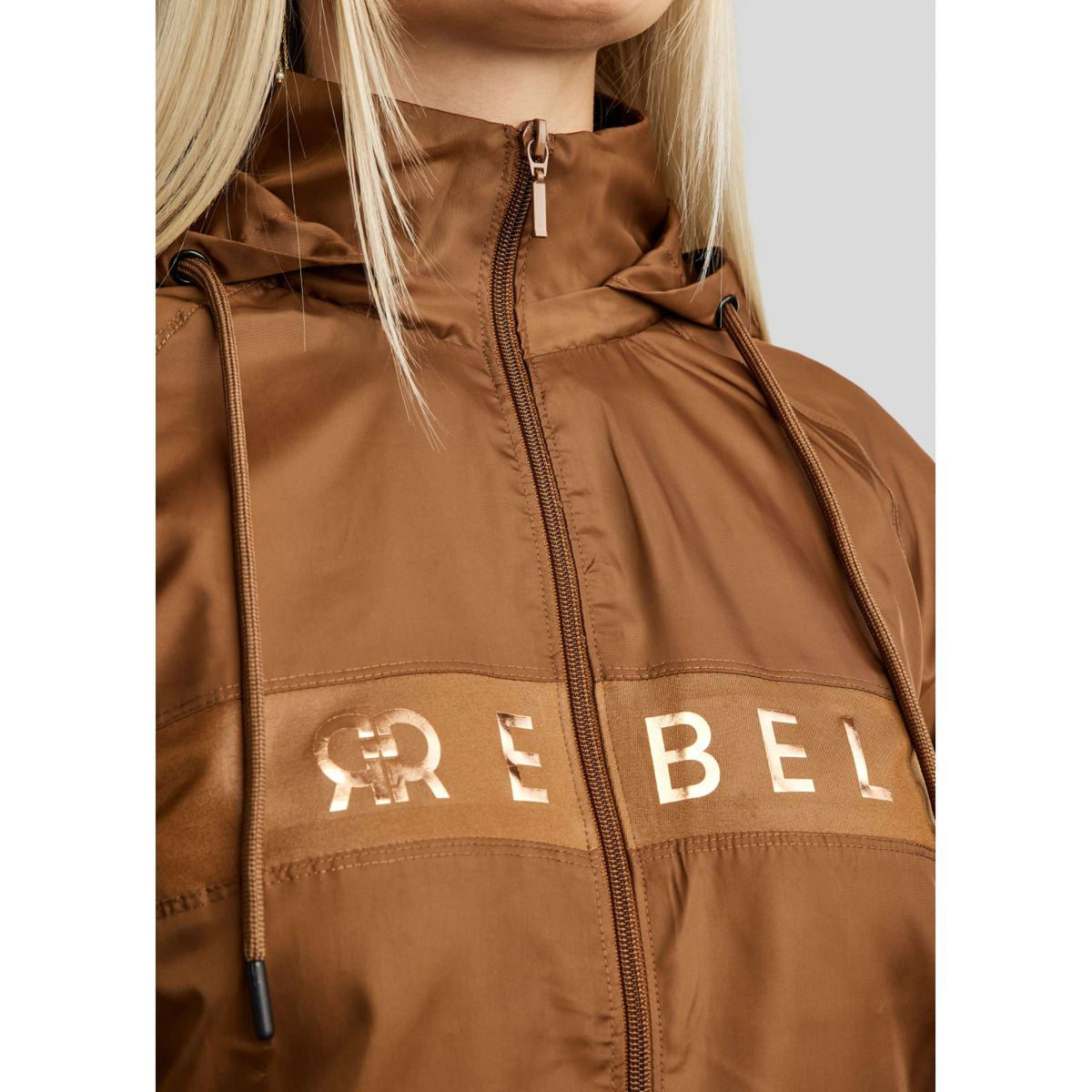 Rebel Jacket Foilprinted Logo Toffee