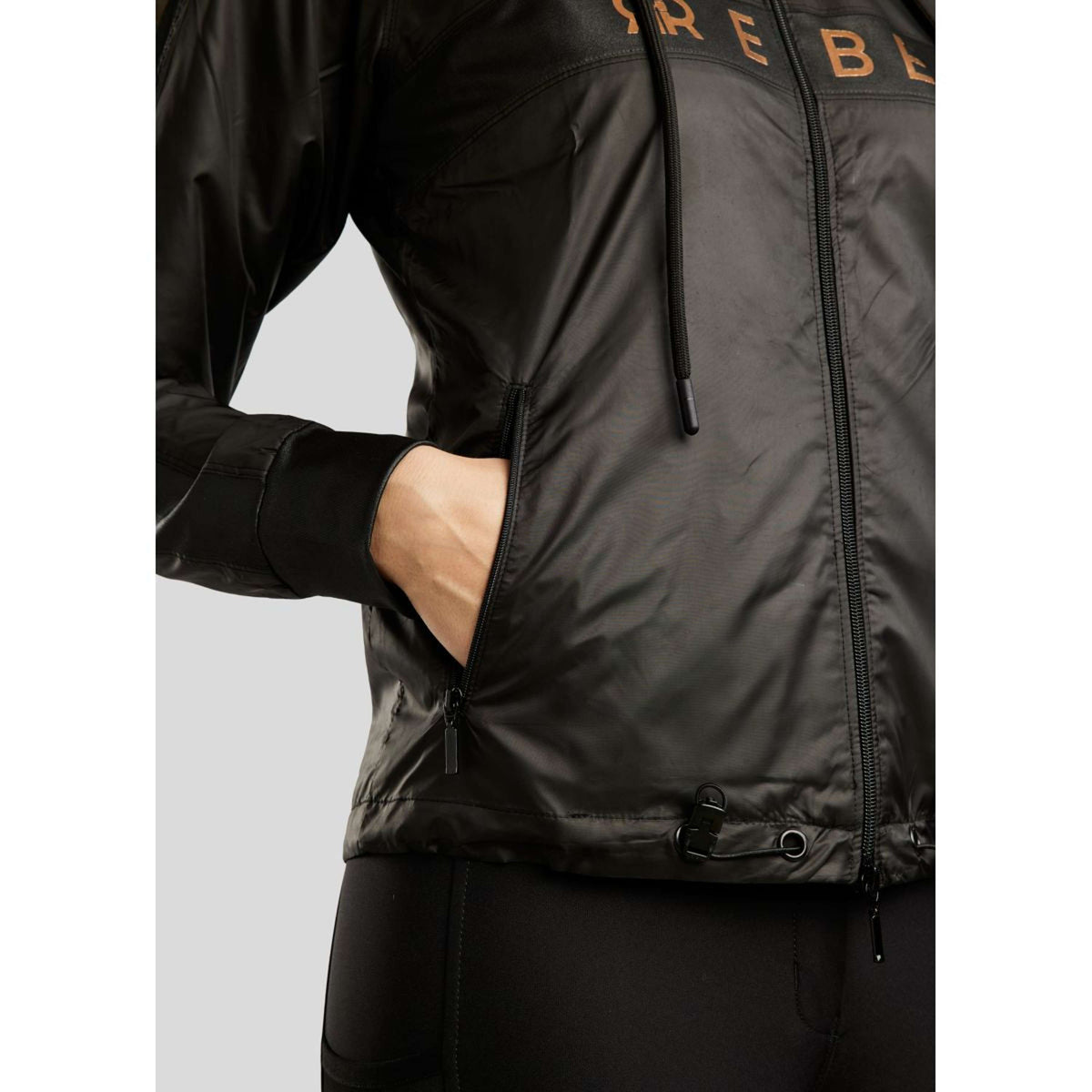 Rebel Jacket Foilprinted Logo Black